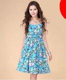 100% cotton colorful mini fit and flare dress